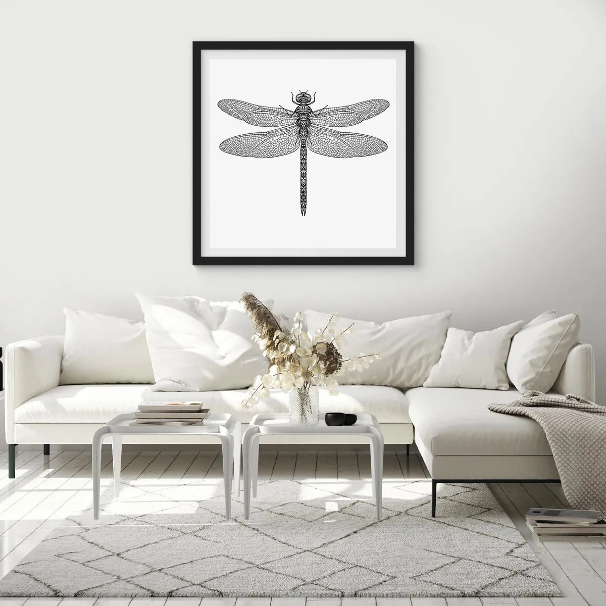 Affiche dans un cadre noir - Poster - Précision de la nature - 30x30 cm