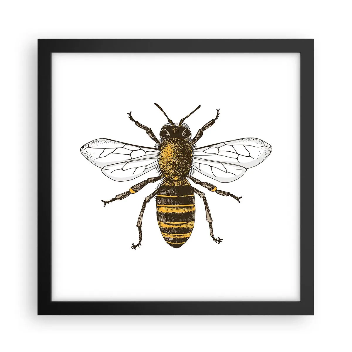 Affiche dans un cadre noir - Poster - Belle et bonne - 30x30 cm