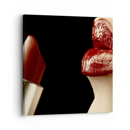 Impression sur toile - Image sur toile - Sensualité et brillance du carmin - 30x30 cm