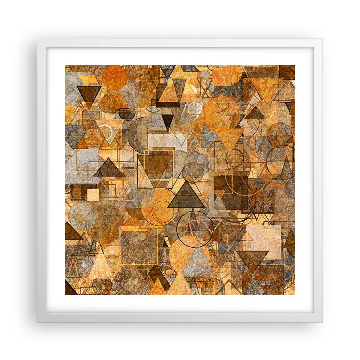 Affiche dans un cadre blanc - Poster - Le monde en forme - 50x50 cm