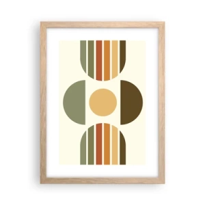 Affiche dans un chêne clair - Poster - Dans les coulaurs de la terre - 30x40 cm