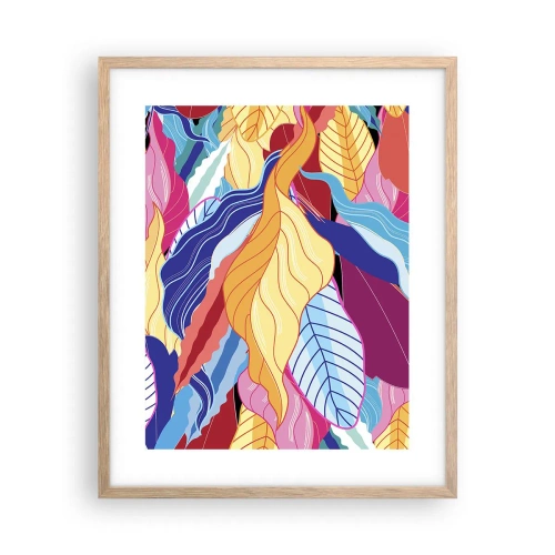 Affiche dans un chêne clair - Poster - Un désordre coloré - 40x50 cm