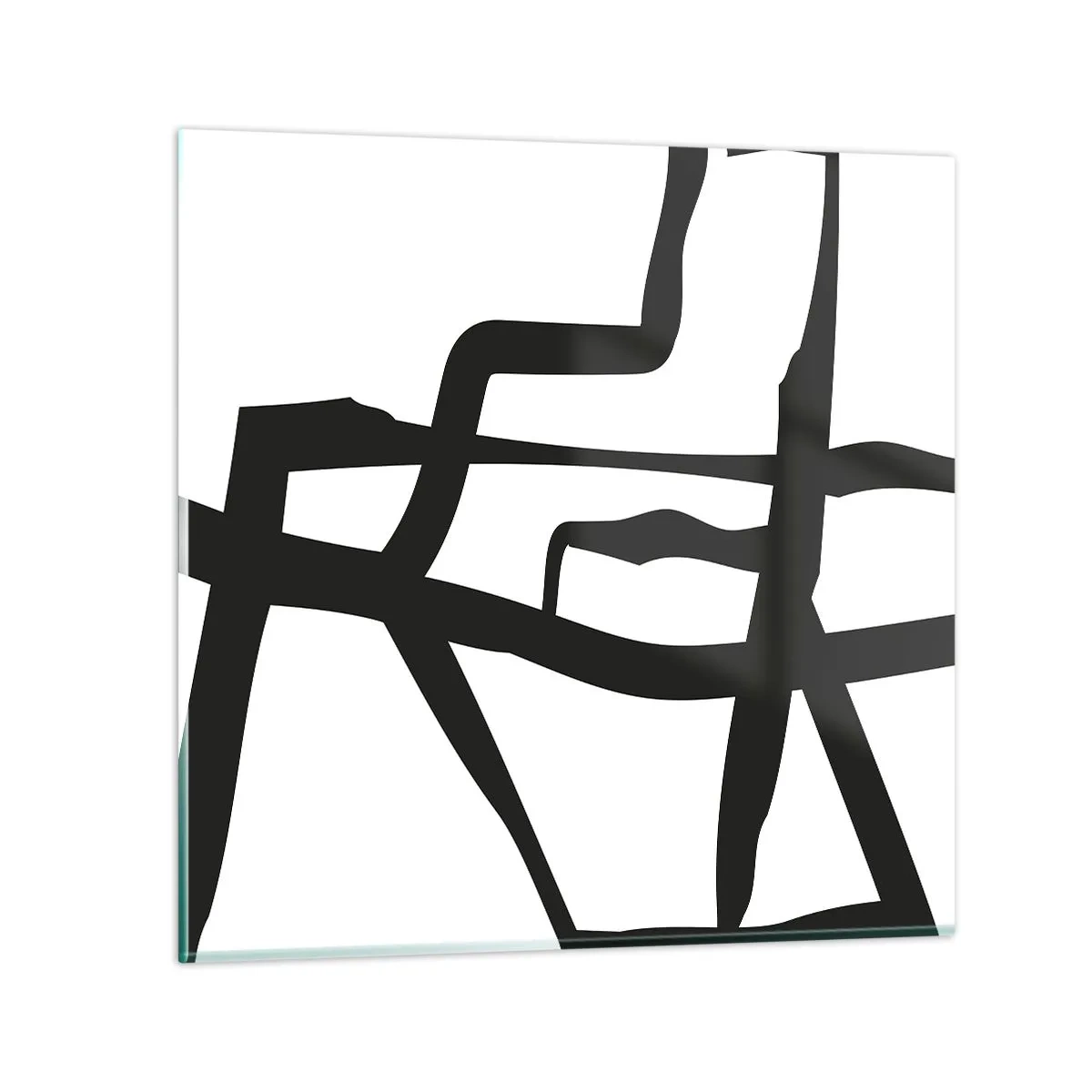 Impression sur verre - Image sur verre - Conception noir et blanc - 50x50 cm