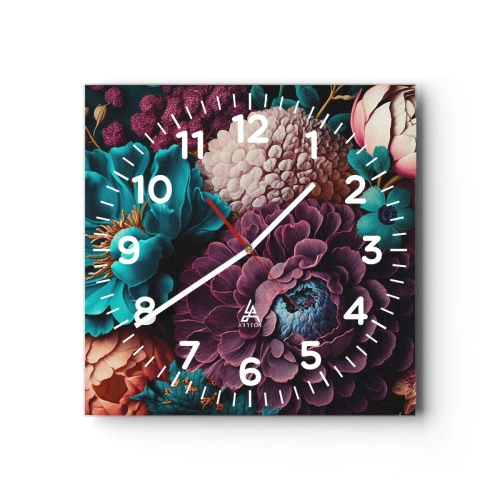 Horloge murale - Pendule murale - La nature en abondance - 40x40 cm
