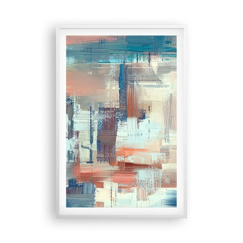 Affiche dans un cadre blanc - Poster - Atteindre la lumière - 61x91 cm