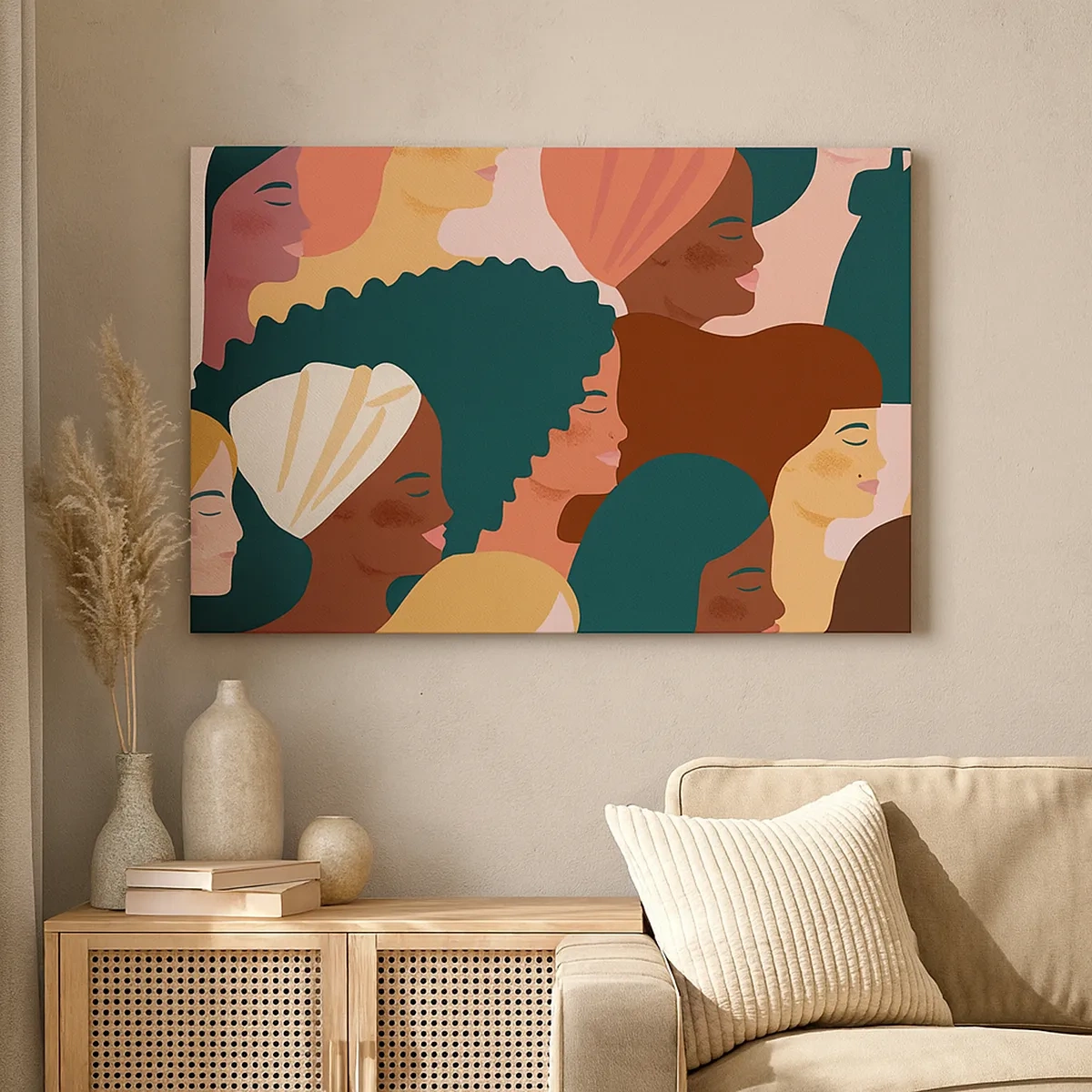 Impression sur toile - Image sur toile - Uniquement la féminité - 30x30 cm