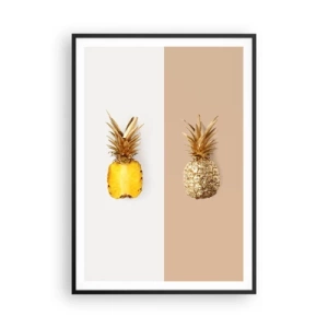 Affiche dans un cadre noir - Poster - Ananas pour nous - 70x100 cm