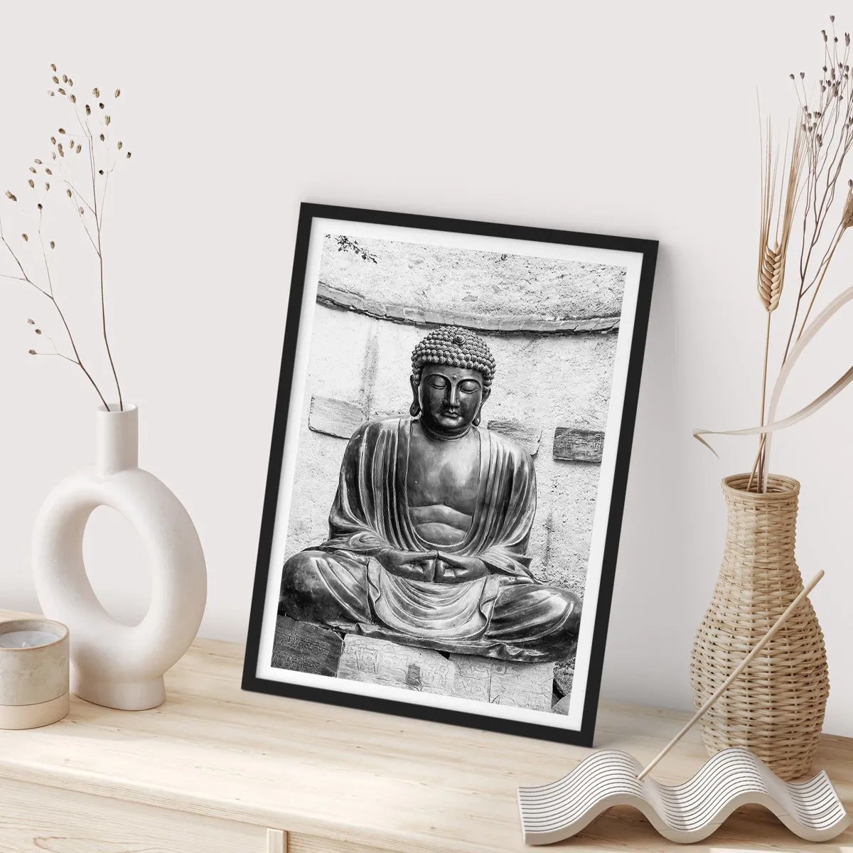 Affiche dans un cadre noir - Poster - A la source de la paix - 70x100 cm