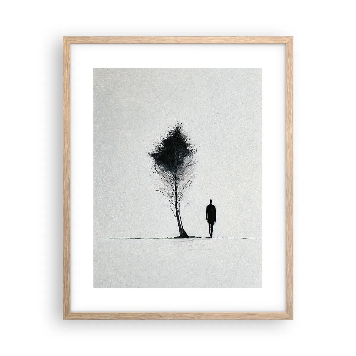 Affiche dans un chêne clair - Poster - Nous errons tous - 40x50 cm