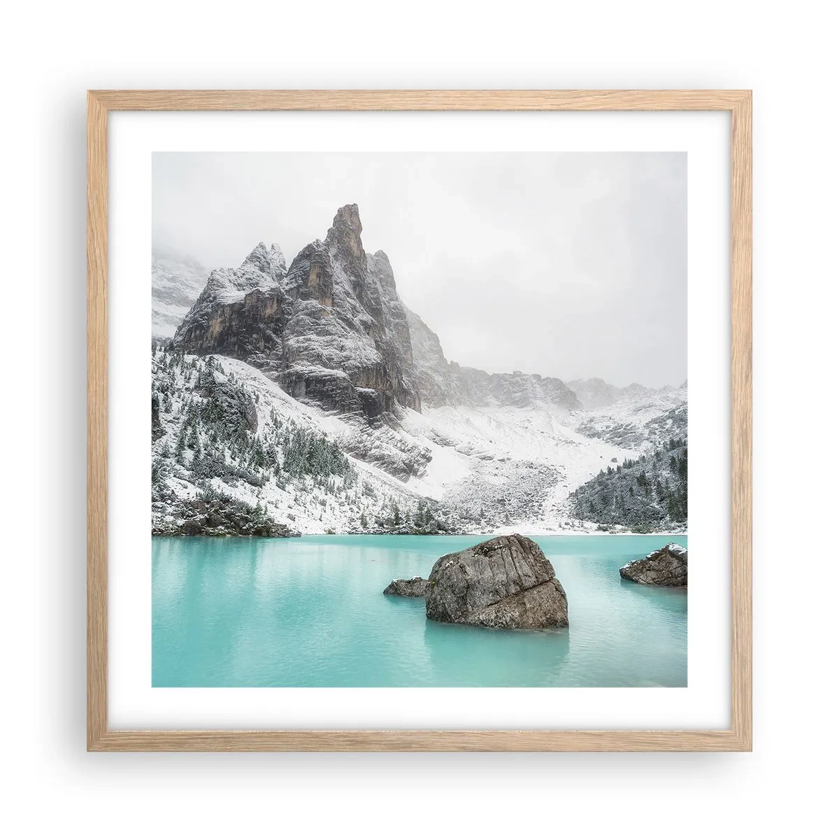 Affiche dans un chêne clair - Poster - Sur ses gardes - 50x50 cm