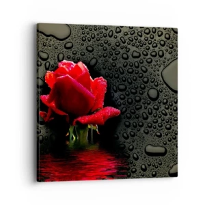 Impression sur toile - Image sur toile - Rouge et noir - 40x40 cm