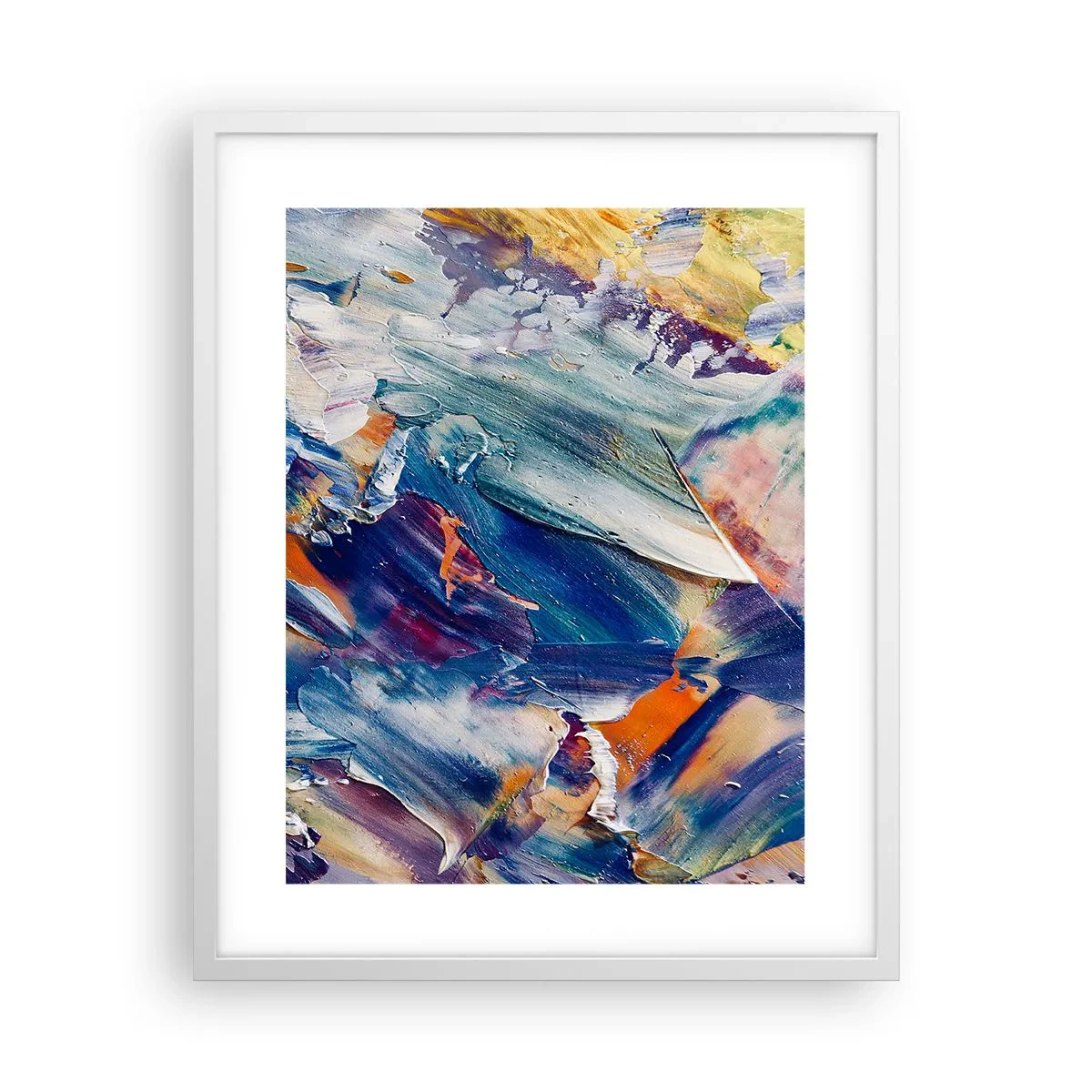 Affiche dans un cadre blanc - Poster - Confusion des couleurs - 40x50 cm