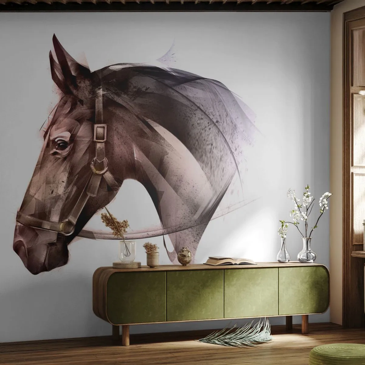 Papier Peint Photo Standard Eco - Quelle grâce - Animaux, Tête de cheval, Cheval - 400x280 cm