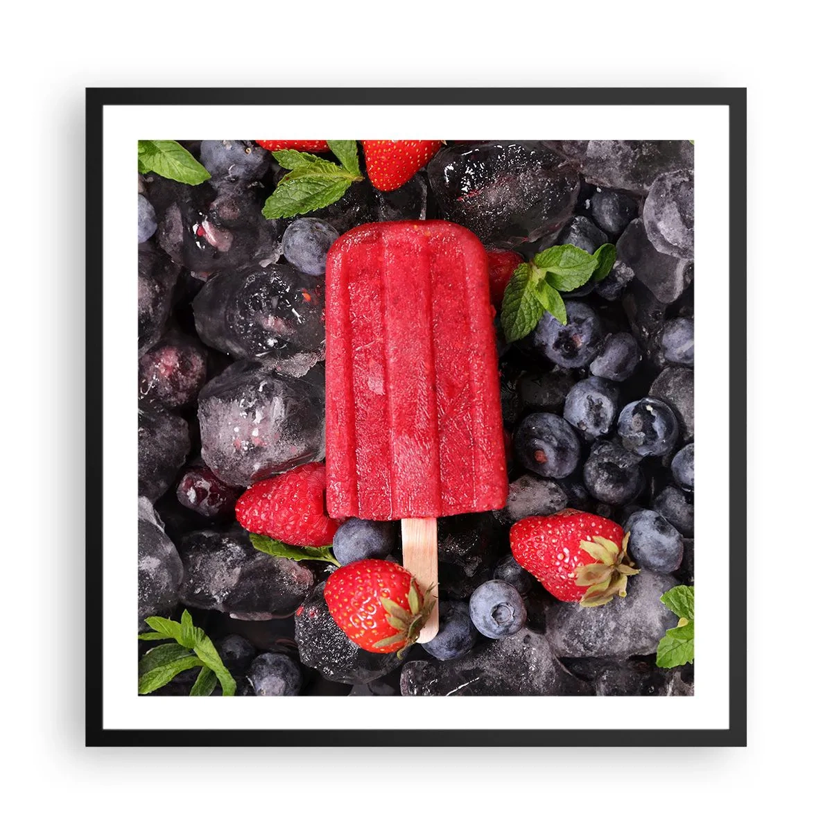 Affiche dans un cadre noir - Poster - Le goût d’un été chaud - 60x60 cm
