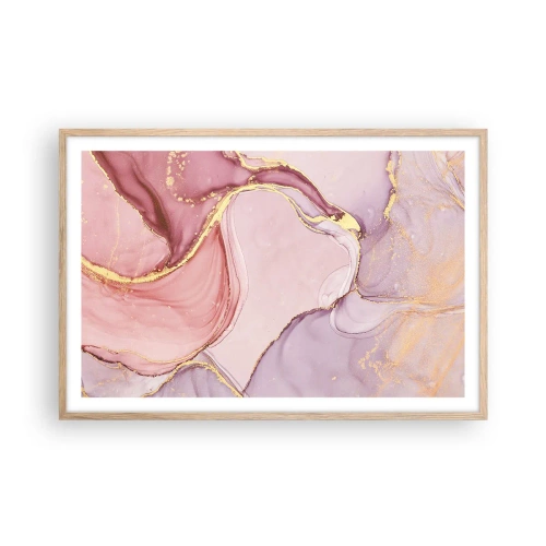 Affiche dans un chêne clair - Poster - Caresse de couleurs - 91x61 cm