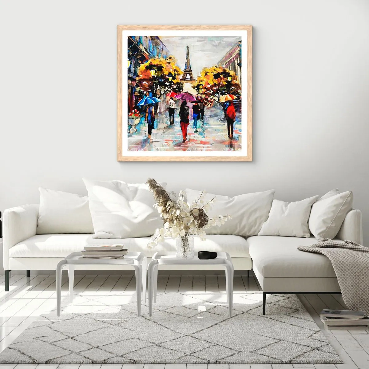 Affiche dans un chêne clair - Poster - Particulièrement beau en automne - 50x50 cm