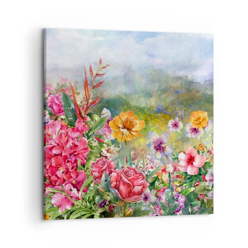 Impression sur toile - Image sur toile - Un jardin devenu fou - 50x50 cm