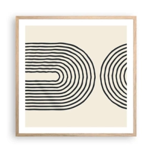 Affiche dans un chêne clair - Poster - Dans un instant... - 60x60 cm