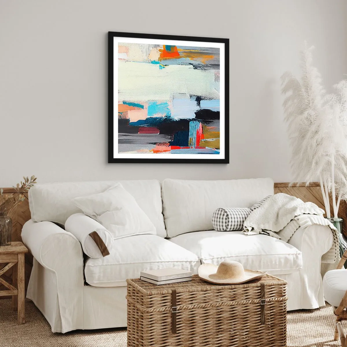 Affiche dans un cadre noir - Poster - Y a-t-il une méthode ? - 40x40 cm