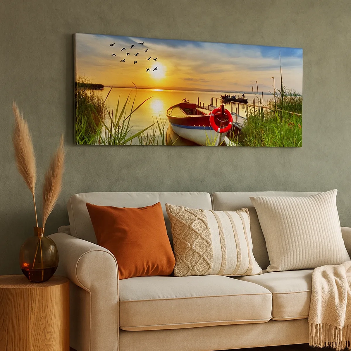 Impression sur toile - Image sur toile - Les cormorans s'envolent déjà - 30x30 cm