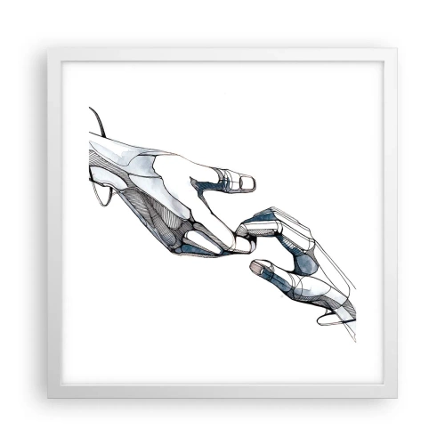 Affiche dans un cadre blanc - Poster - Un bon geste - 40x40 cm