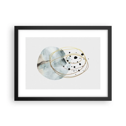 Affiche dans un cadre noir - Poster - Emmêlement de l'espace - 40x30 cm