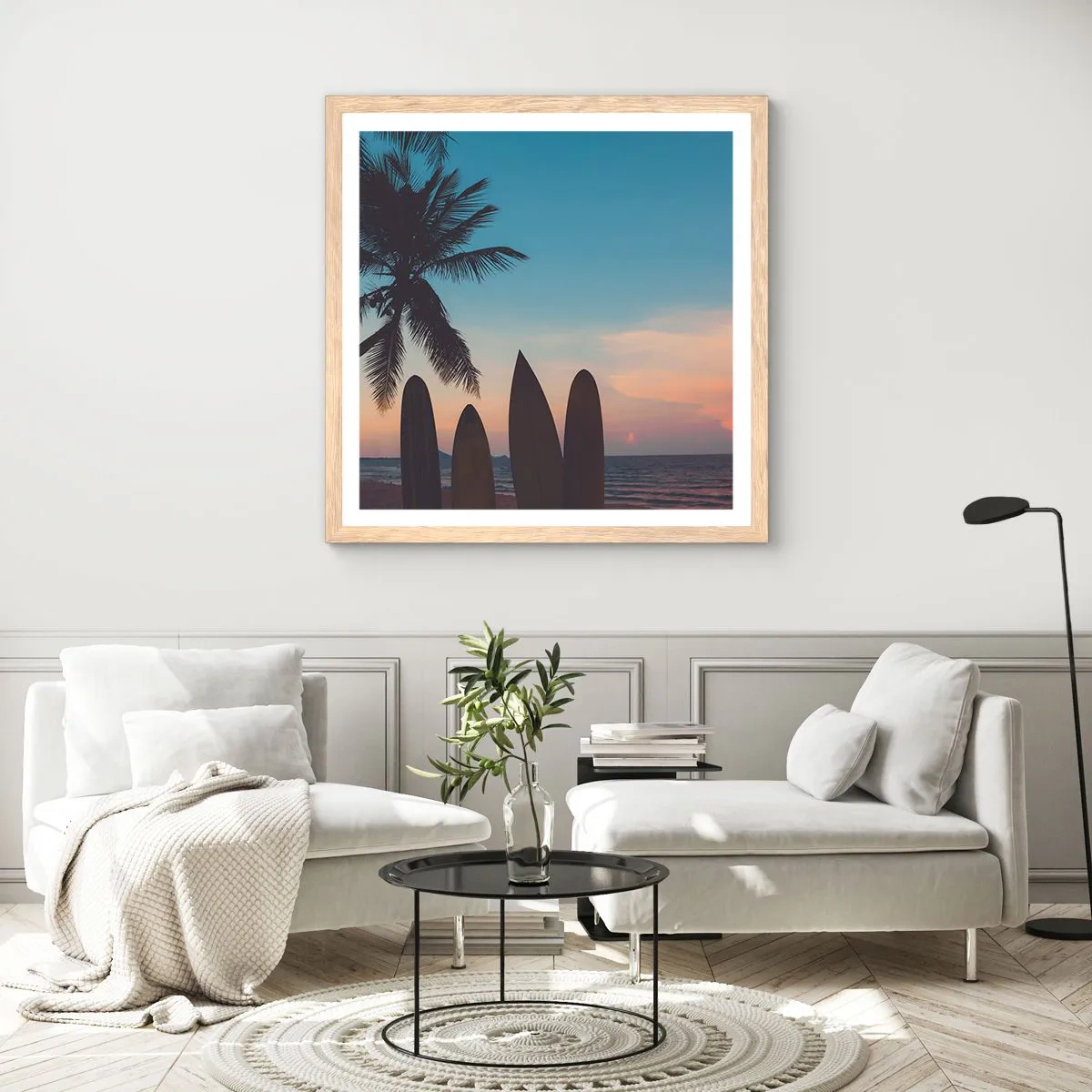 Affiche dans un chêne clair - Poster - Demain sera amusant aussi - 30x30 cm