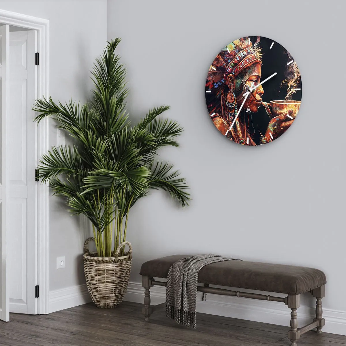 Horloge murale - Pendule murale - Rituel magique - 30x30 cm