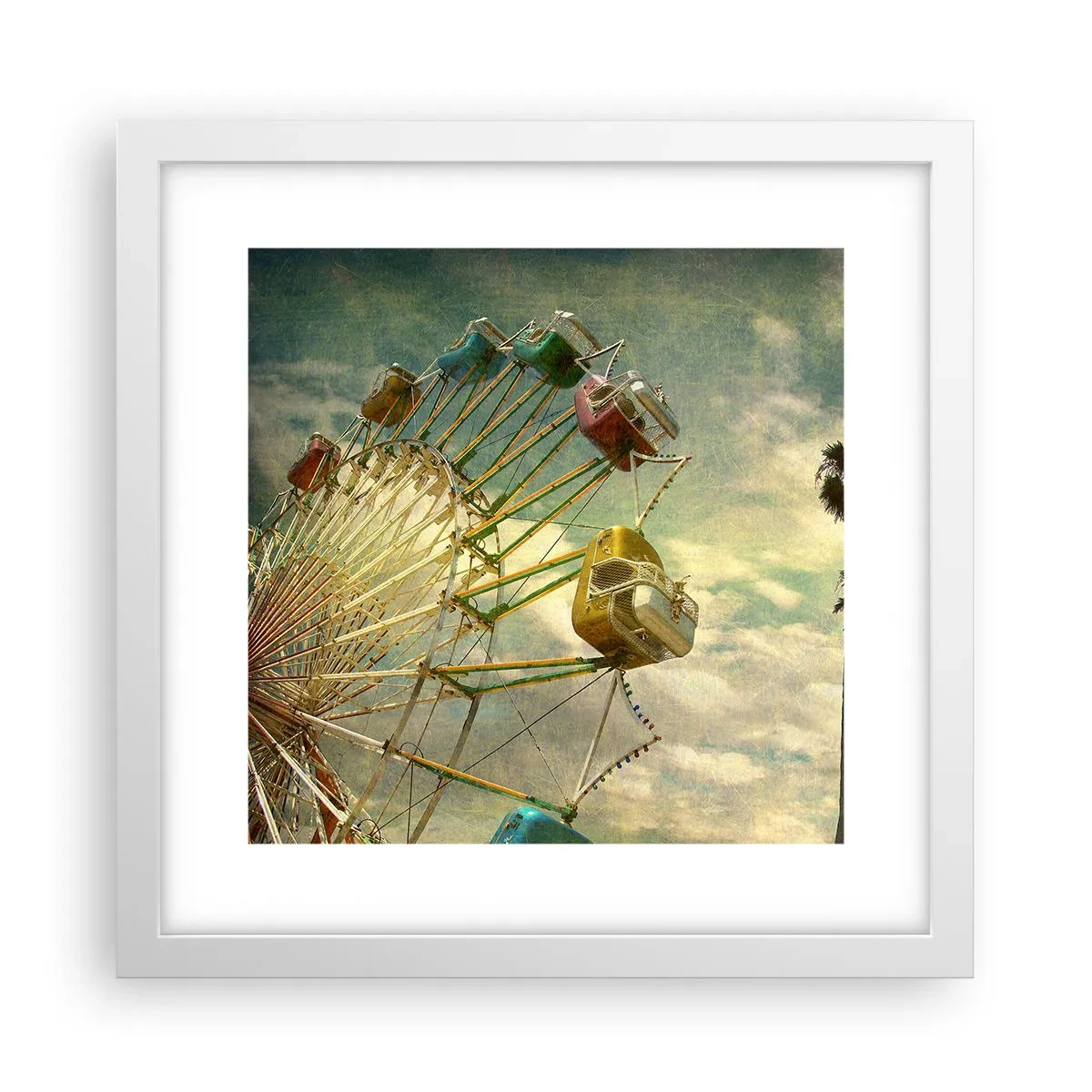 Affiche dans un cadre blanc - Poster - On va faire la fête - 30x30 cm