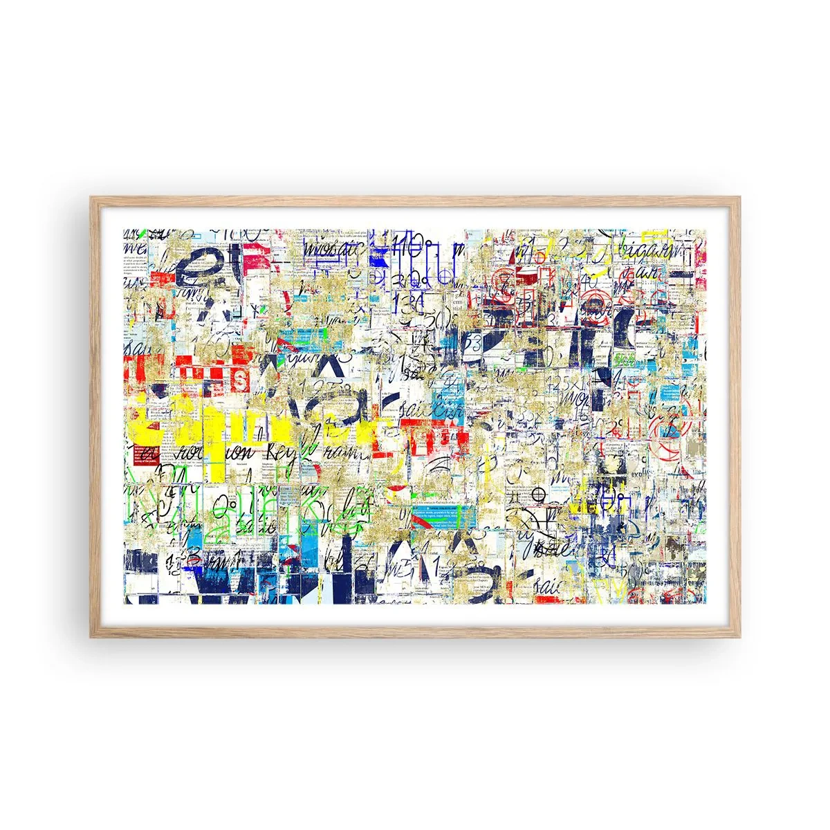 Affiche dans un chêne clair - Poster - Ca fait juste plaisir aux yeux - 91x61 cm