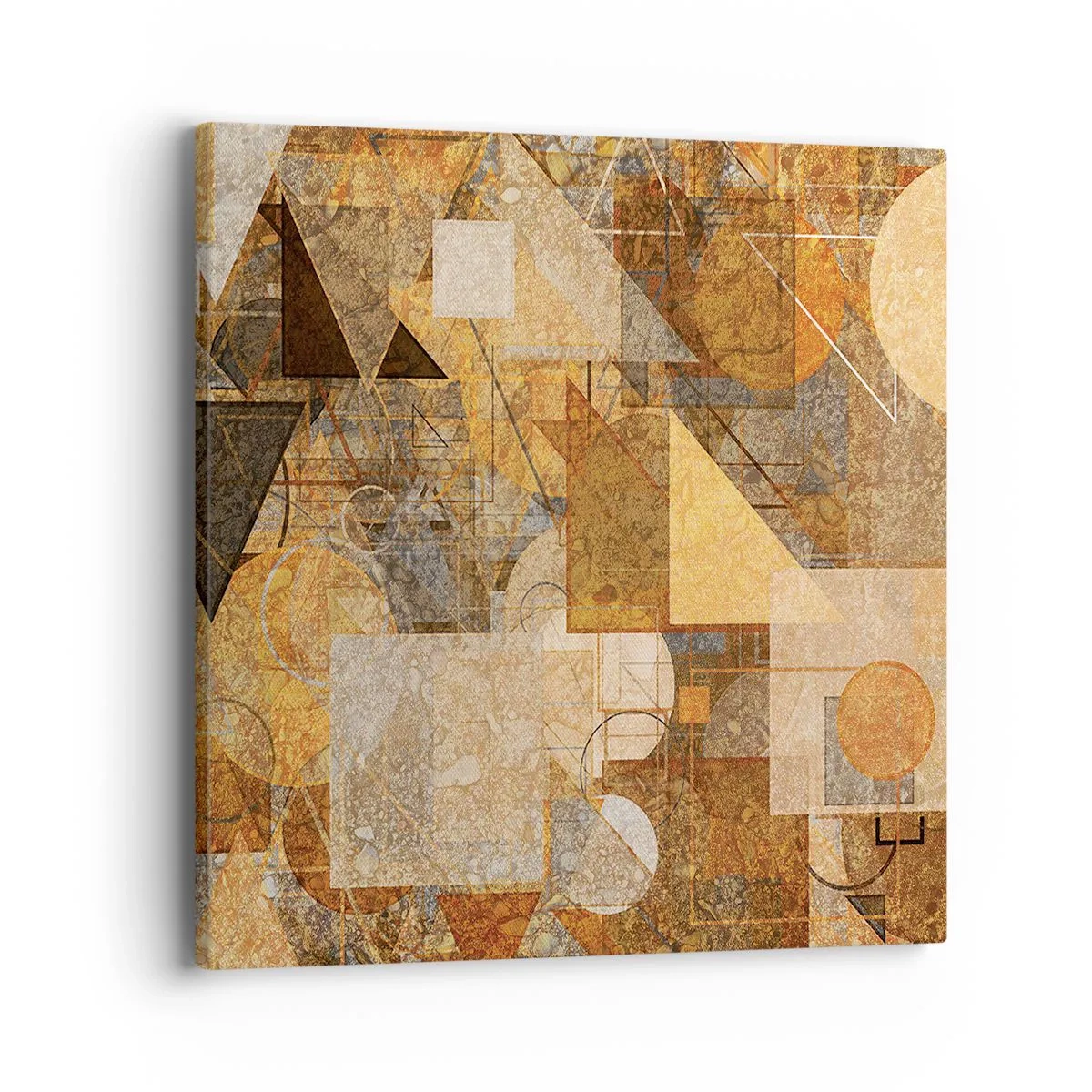 Impression sur toile - Image sur toile - Étude cubique de marron - 40x40 cm