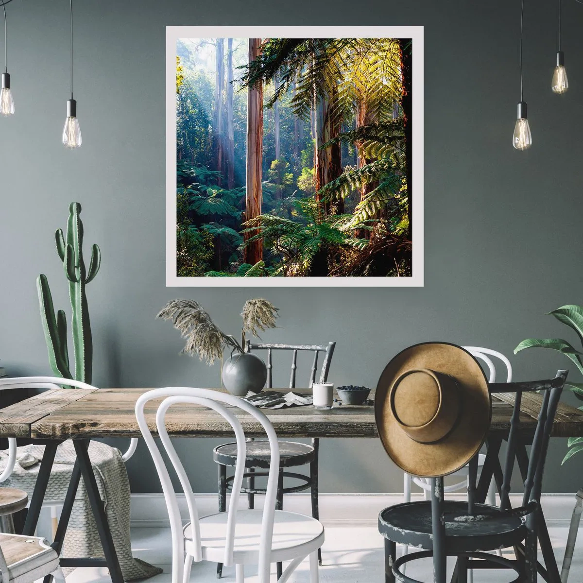 Affiche - Poster - Fable de la forêt - 40x40 cm