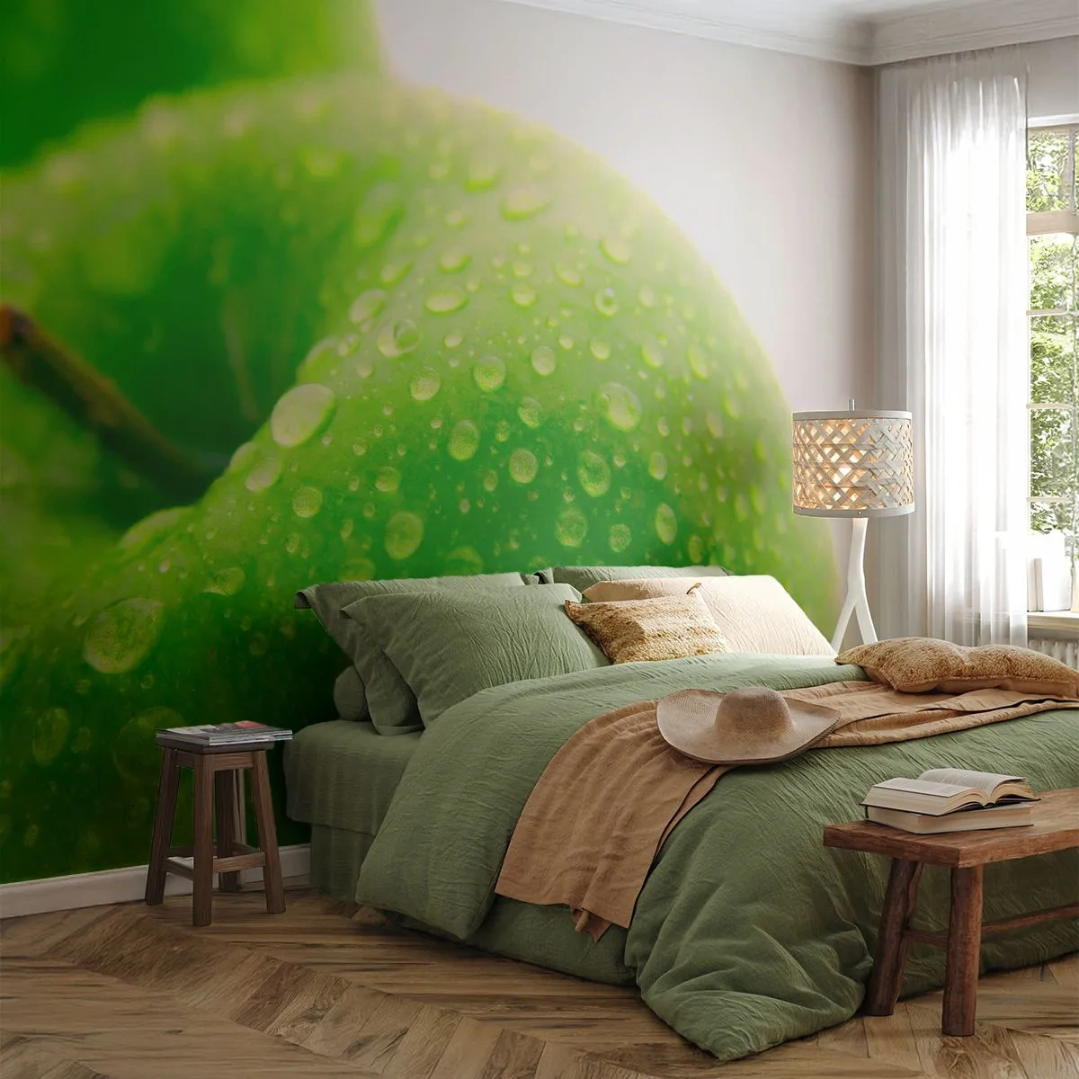 Papier Peint Autocollant Deluxe Sticker - Fraîcheur de verdure fraîche - Fruit, Pomme, La gastronomie - 250x175 cm