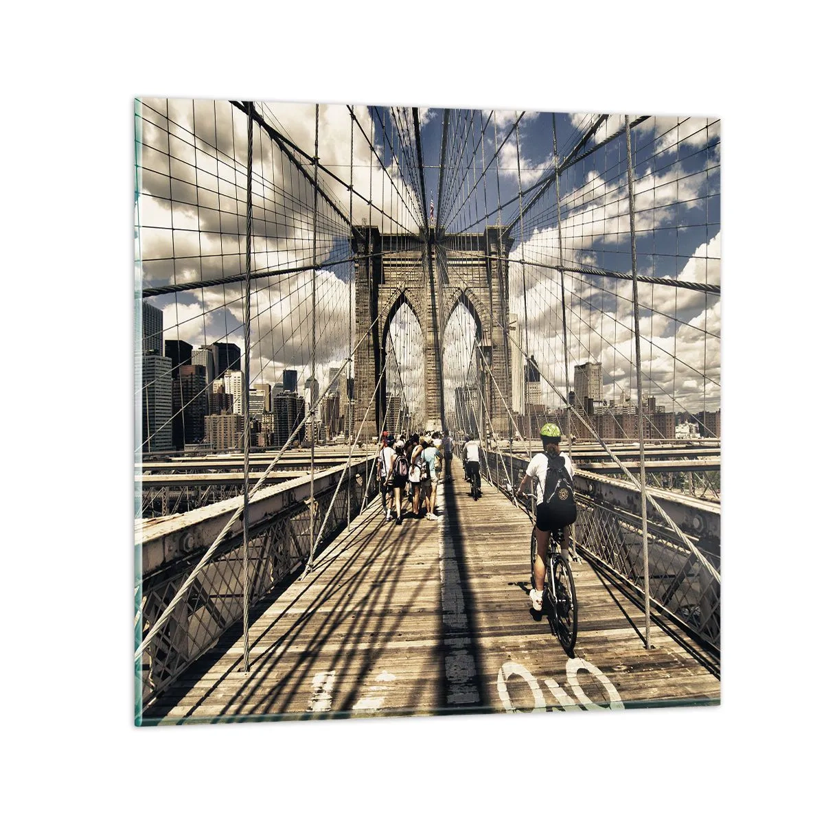 Impression sur verre - Image sur verre - Directement en plein coeur de la ville - 50x50 cm