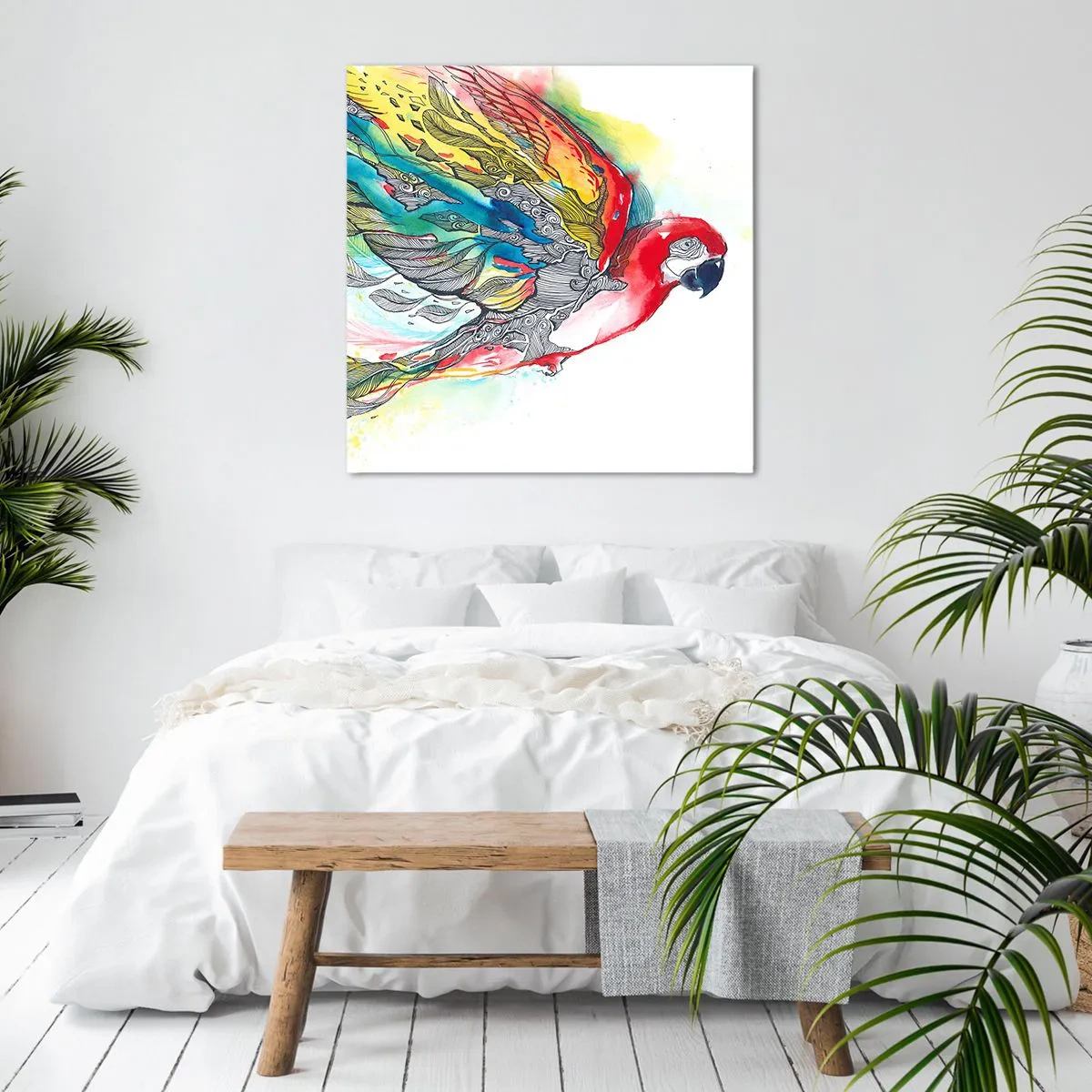 Impression sur toile - Image sur toile - Vivez haut en couleurs - 40x40 cm