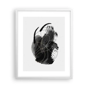 Affiche dans un cadre blanc - Poster - Fait de noir - 40x50 cm