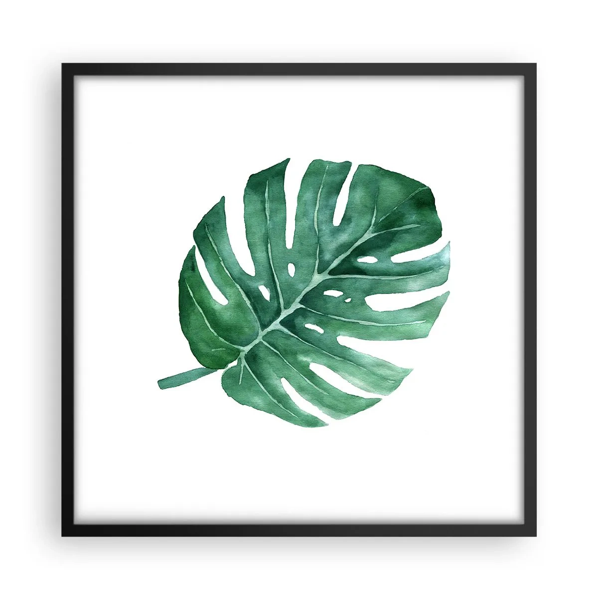 Affiche dans un cadre noir - Poster - Concept vert - 50x50 cm