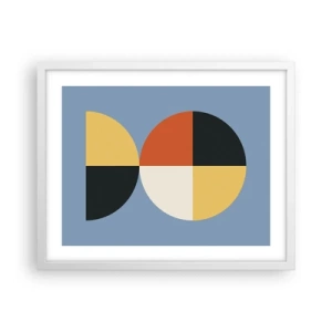 Affiche dans un cadre blanc - Poster - Regarde et compte - 50x40 cm