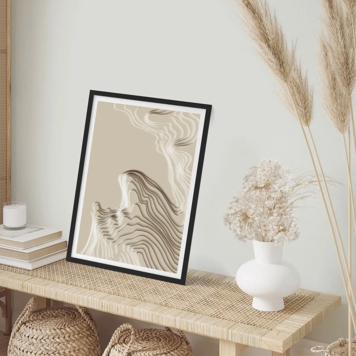 Affiche dans un cadre noir - Poster - Topographie artistique - 30x40 cm