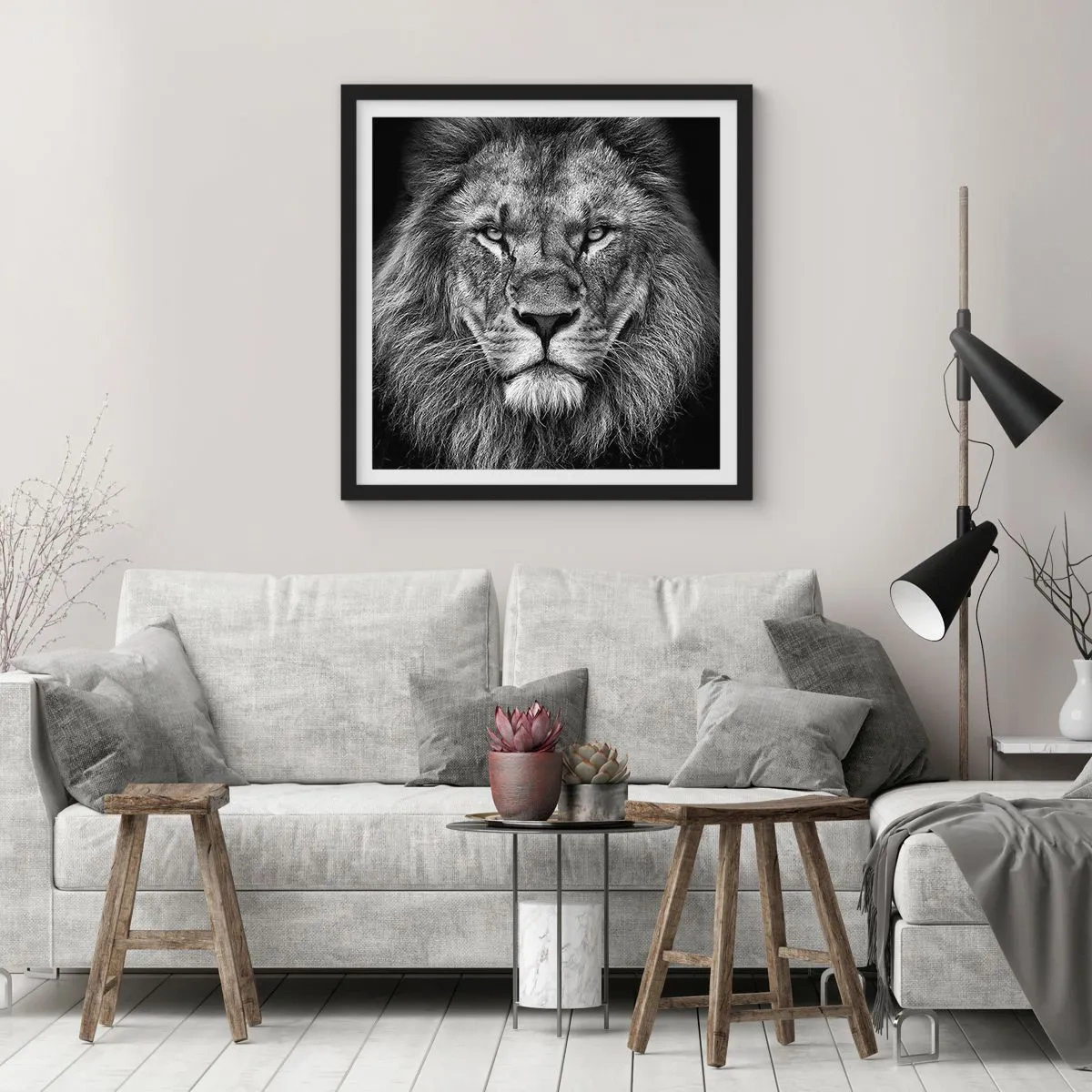 Affiche dans un cadre noir - Poster - En vêtement de sacre - 40x40 cm