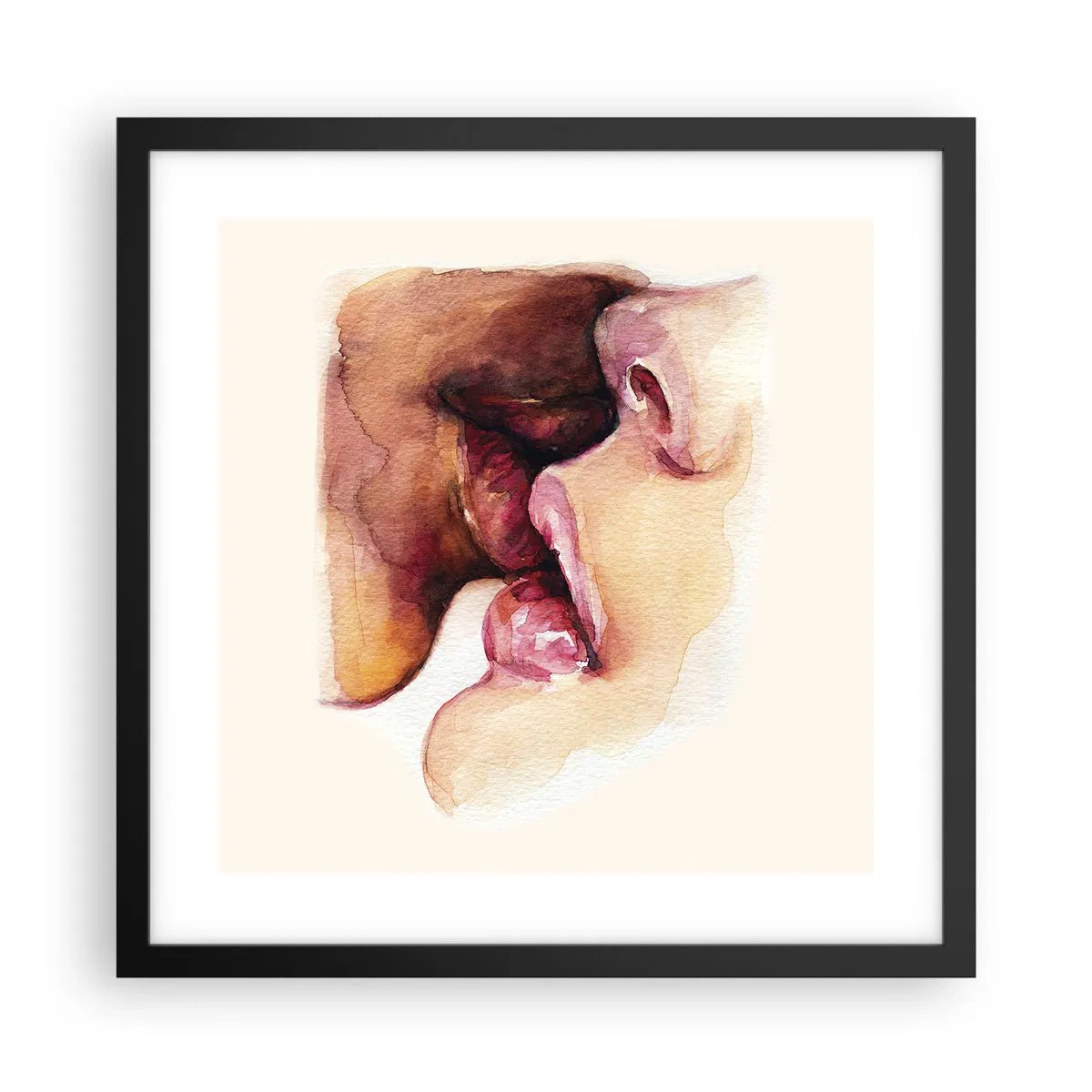 Affiche dans un cadre noir - Poster - Comme le jour et la nuit, la terre et le ciel - 40x40 cm