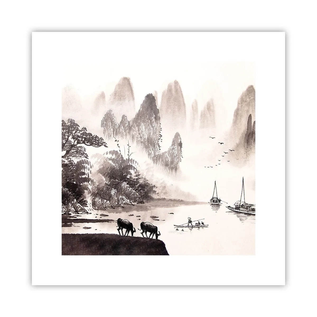 Affiche - Poster - Le quotidien exotique de l'Orient - 30x30 cm