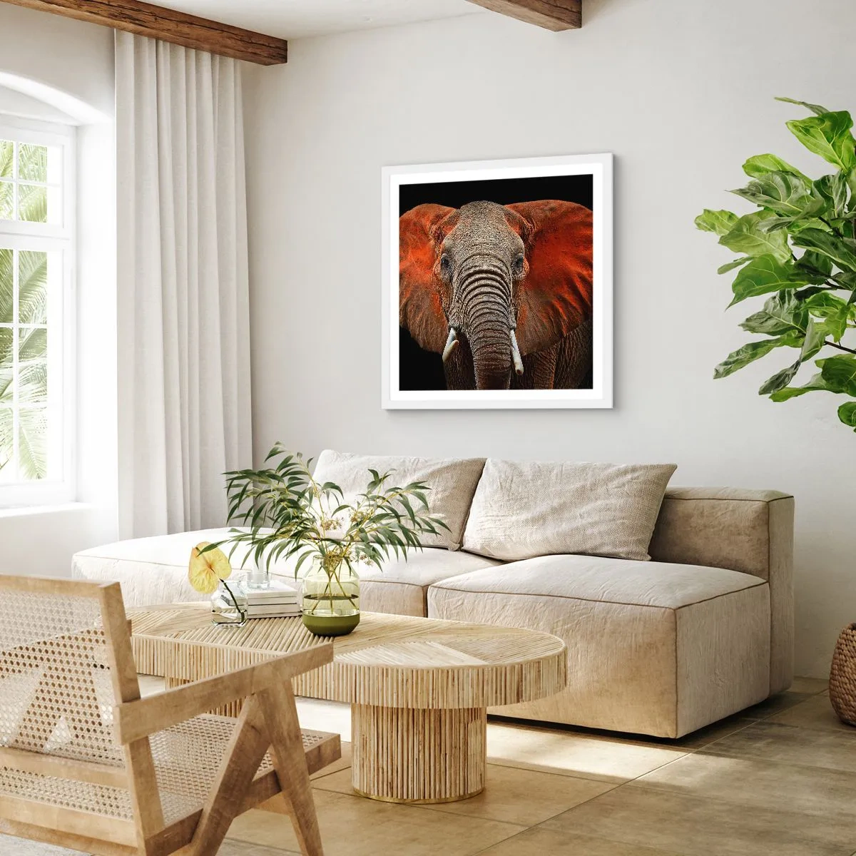 Affiche dans un cadre blanc - Poster - Je suis sauvage, et toi? - 30x30 cm