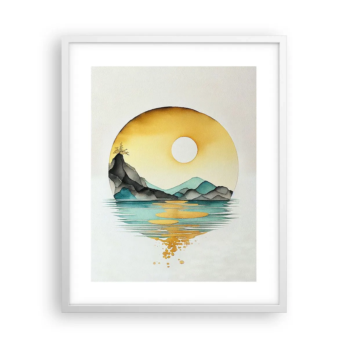 Affiche dans un cadre blanc - Poster - Dans le cercle de la beauté - 40x50 cm