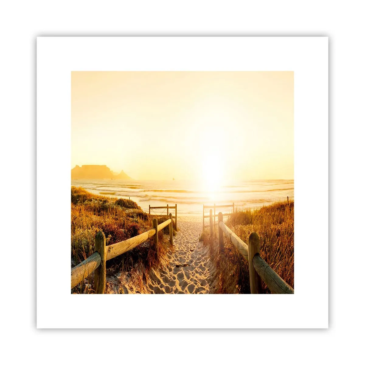 Affiche - Poster - A travers la dune, vers le soleil - 30x30 cm