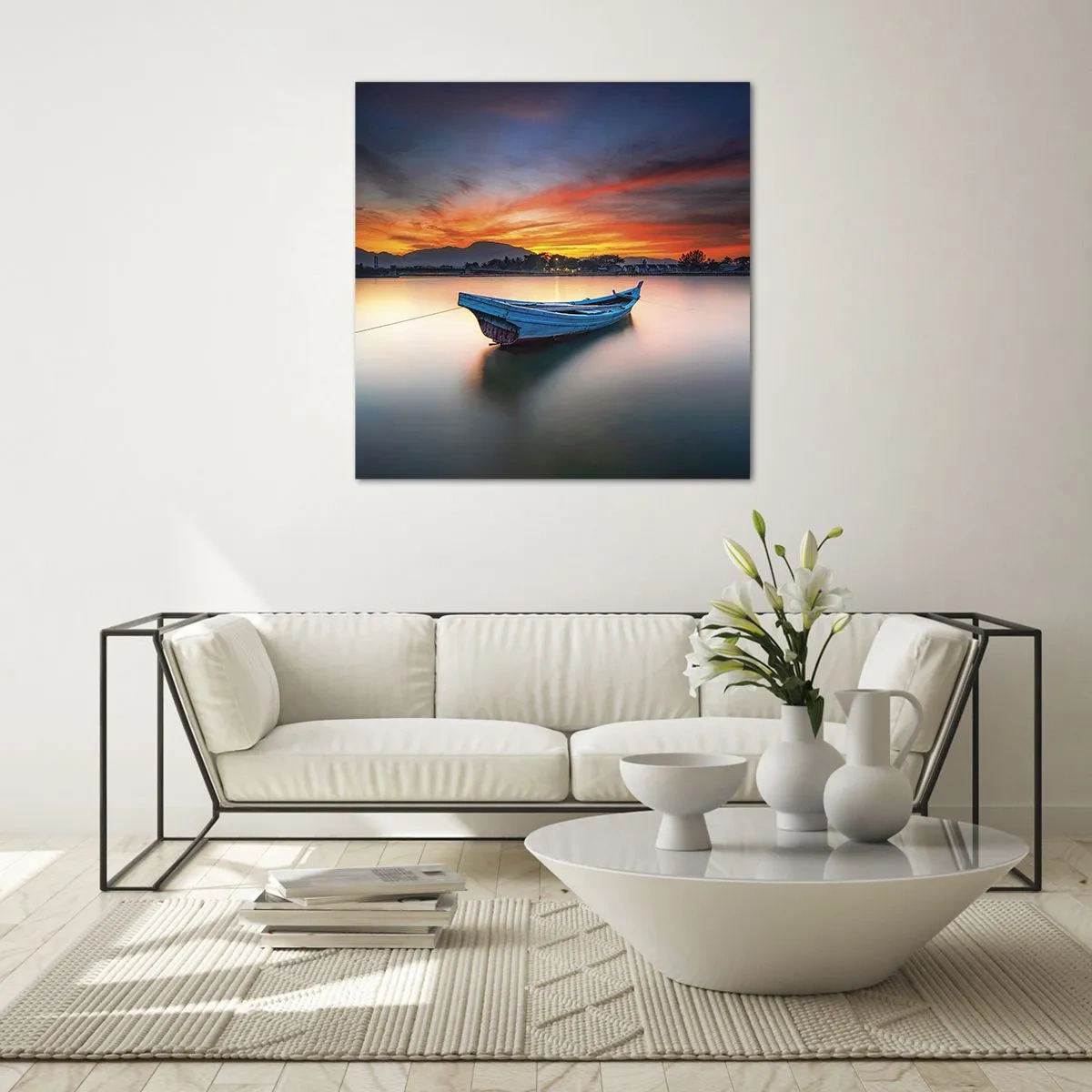 Impression sur verre - Image sur verre - Une bonne nuit arrive - 40x40 cm
