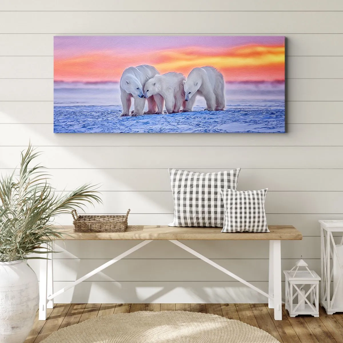 Impression sur toile - Image sur toile - La chaleur familiale suffit - 100x40 cm