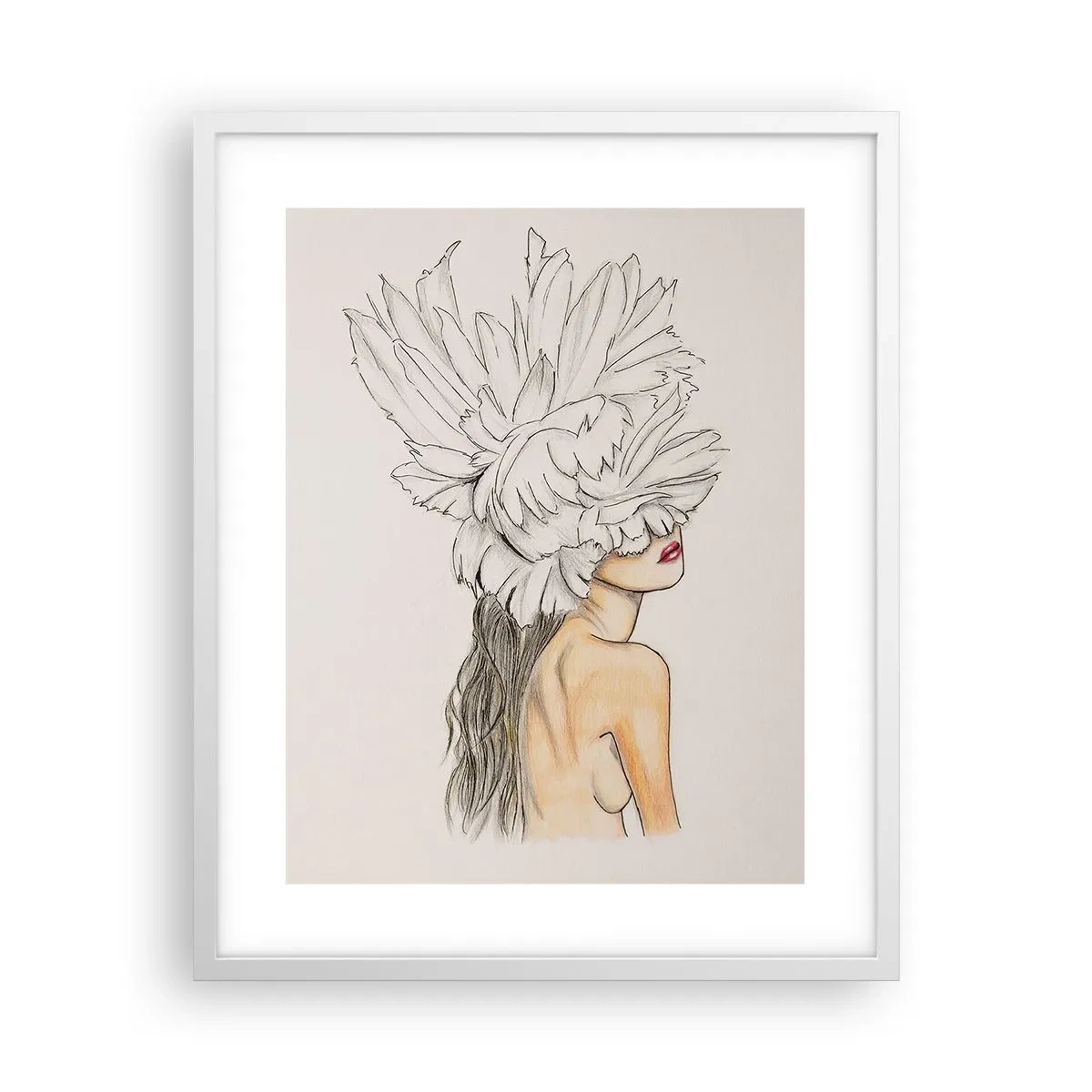 Affiche dans un cadre blanc - Poster - Beauté couronnée - 40x50 cm