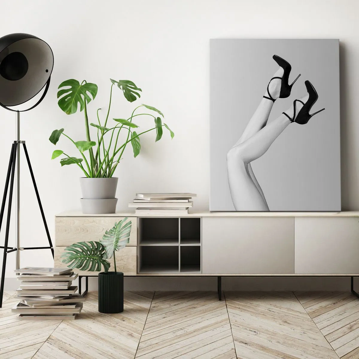 Impression sur toile - Image sur toile - Les jambes en l’air - 45x80 cm