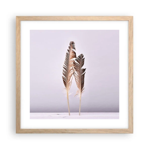 Affiche dans un chêne clair - Poster - Face au néant - 40x40 cm